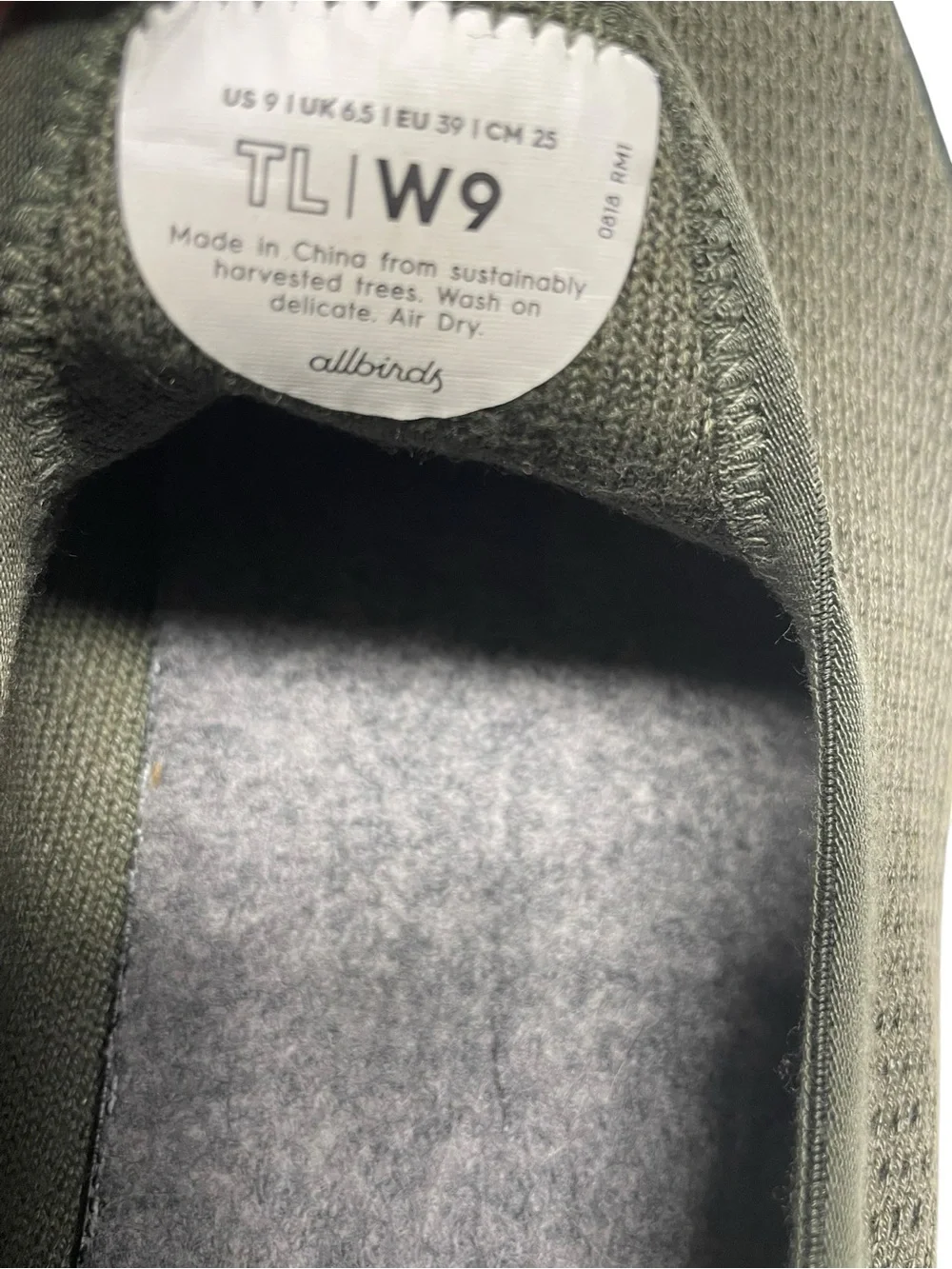 Allbirds Tree Lounger Kauri Fiddle-Leaf 2298192 Women's Size 9